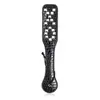 Solapa Coqueta para Sexo Adulto Patrón de Serpiente de Lentejuelas Negras Solapa de Mano Productos Sexuales Alternativos Accesorios SM Solapa de Cuero