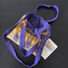 Bolsa de Mão e Transversal de Veludo Cotelê Roxa de Alta Qualidade Nova para Outono e Inverno Simples Versátil Disponível dos Dois Lados Bolsa de Ombro