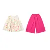 Conjunto de Verão para Meninas 2026 Novo Estilo Top sem Mangas Infantil Colete Calça Princesa Verão Roupas Finas