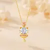 Tichia Série Original Gato da Sorte Feminina Prata Esterlina S925 Estilo Coreano Design de Nicho Exquisito Zircônia Gatinho Corrente para Clavícula