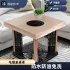 Cubierta de Mesa Impermeable a Prueba de Aceite Mesa de Comedor Estufa Eléctrica Calefacción Mesa de Fuego Mantel Cubierta de Cuero Cuadrada Resistente a Manchas
