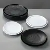 Vajilla de Melamina con Textura de Roca, Plato Creativo Estilo Occidental para Filete y Pasta, Plato Plano Comercial para Barbacoa, Plato de Presentación, Plato para Saltear