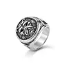 Anillo Popular de Amazon Estilo Retro de Banda Ancha, Nicho Hip-Hop, Anillo Versátil de Alta Gama para Hombre, Múltiples Estilos Disponibles