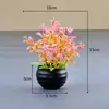 Planta artificial de narciso verde em vaso, mini bonsai para decoração de janelas e interiores, decoração de recepção, decoração de plantas verdes no atacado.