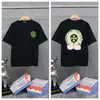 Transfronterizo. Diseño de Marca de Moda 26Ss Estampado de Letras de Herradura. Camisas Casuales de Manga Corta de Moda para Hombres, Mujeres y Parejas