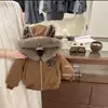 Estampa de Leopardo Diabinho! Jaqueta Veludada Grossa Super Fofa para Meninas Outono e Inverno Moletom Quente
