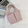 Bolsa de Mão Feminina Casual Estilo Japonês Versão Coreana Simples Cor Sólida 2026 Tendência Nova Fashionável Portátil para Passeios