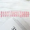 Parche para Uñas Prehecho Rosa Melocotón Esmerilado Manicura Corta Mate Ojo de Gato Tiras Codificadas Uñas Portátiles Hechas a Mano 30 Piezas