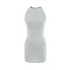 724-Vestido bodycon sexy ajustado estilo europeo y americano 2026 primavera-verano nuevo vestido sin mangas para mujer que estiliza la cintura