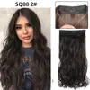 Extensões de Cabelo Peça Única Estilo Europeu e Americano Transfronteiriças, Extensões de Cabelo Linha de Pesca, Cabelo Cacheado Longo Natural Invisível, Cabelo Humano
