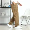 Calças Casuais Largas Masculinas de Primavera e Verão, Calças Esportivas Longas Finas Plus Size, Calças de Trabalho Masculinas de Corte Reto, Calças Plus Size