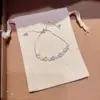 Pulsera de estrella de circón "Resplandor de Río Estrellado" ultrabrillante, pulsera fresca y dulce de verano, joyería de lujo ligero y sensación de alta gama