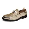 Zapatos Casuales de Cuero de Moda para Hombre Estilo Coreano de Verano, Mocasines Slip-On Versátiles Estilo Británico con Punta Aguda en Plateado