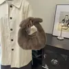 Bolsa de pelúcia fofa, nova bolsa tote plissada em formato de nuvem, 2026, elegante e casual