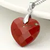 Joyería para el Día de San Valentín Collar con Colgante de Corazón de Piedra Natural Multifacética para Mujer Collar de Acero de Titanio de Alta Gama Joyería Transfronteriza