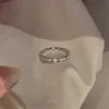 Anillo de Plata de Ley S925 con Encaje y Diamantes Estilo Retro Lujo Accesible Moda Gama Alta Único Exquisito Anillo Abierto para Dedo Índice