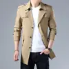 A longo prazo uma geração de corta-vento de primavera e outono masculino juventude masculina negócios longo casaco masculino cor