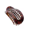 Pinza para el Cabello Francesa Plana de Nuevo Estilo Transfronteriza, Pinza Horizontal Grande Retro con Estampado de Leopardo y Múltiples Dientes para la Parte Posterior de la Cabeza, Accesorio para el Cabello para Recoger el Cabello Suelto