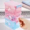 Yuemu Stationery Auténtico Sanrio Hello Kitty Serie de Caramelos de Leche Caja de Almacenamiento Apilable de Tres Capas Caja Multifuncional para Papelería