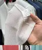 Camiseta de Manga Corta de Seda de Hielo de Comercio Exterior para Hombre, Ropa de Verano, Casual de Negocios, Holgada, Secado Rápido, Top Elástico, Fresca, Transpirable, Camiseta Delgada