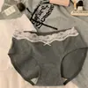 10A algodão para bebê algodão roupa íntima feminina renda algodão antibacteriano entrepernas estendido outono e inverno cintura média cuecas sexy