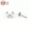 F136 Aleación de Titanio Gota de Agua Mariposa Versátil Simple Pequeño Lindo Mini Cartílago de la Oreja Clavo de Oreja Clavo de Labio Joyería para Piercing