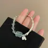 Nuevo Pulsera Pixiu de Cristal Transparente con Cuentas Chinas Nicho Retro de Gama Alta Pulsera Media Irregular para Novia