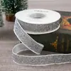 Cinta de Terciopelo Navideña con Lentejuelas en Stock para Decoración - Accesorios de Moño de Cinta Roja y Verde