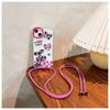 Estilo Ins Vermelho Rosa Borboleta Cereja Maçã 15 Cordão Capa de Celular Adequado para Iphone14Pro Transversal 13 Totalmente Inclusivo