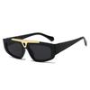 Gafas de Sol de Moda con Marco Pequeño Nuevas Transfronterizas Estilo Europeo y Americano Único Doble Puente Marco Delgado Metal Hueco Gafas de Sol para Hombres