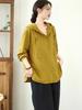 Camisa Chaqueta con Capucha de Manga Larga de Gasa de Algodón de Doble Capa para Mujer, Estilo Nuevo de Primavera y Otoño, Corte Holgado, Ropa Exterior Casual, Venta al por Mayor