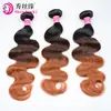 Fábrica Xuchang Atacado Perucas de Cabelo Humano Real Três Cores 1B/4/30 Onda Corporal Cabelo Humano Virgem