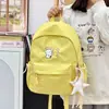 Mochila feminina novo estilo, estilo ins, mochila fofa de desenho animado japonês estilo soft girl college, bolsa de ombro dupla cor doce versão coreana