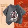 Camiseta de Manga Corta para Niños 2025 Nueva Ropa de Verano para Niños Nazha Top de Media Manga Ropa Occidental de Verano para Niñas