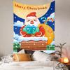 Navidad 2022 Nuevo Tapiz Atmósfera Decorativo Tela de Pared Guardería Papá Noel Tela Colgante Tela de Fondo