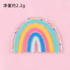 Accesorios coreanos Ins de acrílico multicolor en forma de U con franja arcoíris, accesorios simples de nicho semicirculares para bricolaje