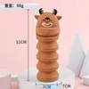 Estojo de lápis retrátil de silicone com tema de desenho animado transfronteiriço, estojo fofo e de grande capacidade com zíper, organizador de material escolar para alunos do ensino fundamental