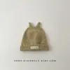Touca de Bebê Fofa Colorida com Bolinhas e Antenas Lã Tricotada Unissex para Outono Inverno Proteção contra Frio Quente Touca Pulôver Gorro