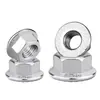 Porca sextavada com flange de aço inoxidável 304 M3-M16 com porca de segurança dentada DIN6923 porca sextavada autoblocante antiderrapante