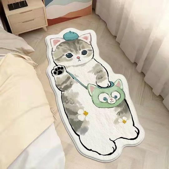 复制_卡通猫咪仿羊绒地毯可爱客厅卧室床边毯儿童.jpg