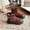 Botas para Niña Botas tipo Martin para Niño 2026 Nuevo Estilo Botas de Piel Suave para Niñas Pequeñas Suela Temporada Otoño/Invierno Botines Tipo Princesa para Bebés Niñas
