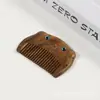 Peine de Sándalo Verde Mini Portátil de Bolsillo Doce Signos del Zodiaco Logo Personalizado Peine de Madera Regalo para Mujer Peine para Bebé