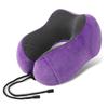 Almohada en forma de U Espuma viscoelástica Logotipo personalizado Almohada de viaje Almohada en forma de U Almohada creativa para el cuello Tela magnética Almohada para el cuello para la columna cervical Venta al por mayor