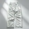 Parche de Moda Retro Americano Transfronterizo Bloque de Color Rayas Pantalones Casuales Rectos Sueltos Versátiles Cintura Alta Pierna Ancha Pantalones Deportivos
