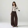 Cross2026 Otoño Invierno Nuevo Estilo Super Buen Ajuste Estilo Coreano Sencillo Tela de Algodón Puro Súper Suave Jeans de Pierna Ancha Mujer