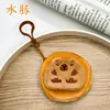 Linda alcancía de peluche de animal de dibujos animados, bolsa redonda con cremallera para auriculares, dijes de conejo y panda, pequeña bolsa para monedas