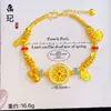 Pulsera de calabaza mariposa oro antiguo de alto color láser tienda de oro con joyería flash nicho lujo cuatro hojas