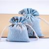 Bolsa de Juta de Porcelana Azul e Branca Bolsa Deslizante Bolsa de Joias Retrô Bolsas Armazenamento Bolsa de Pano Estilo Étnico