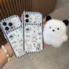 Funda para Teléfono Línea de Cachorros Compatible con Teléfono Apple 17 iPhone 16 Pro Max Huawei Xiaomi Funda Arcoíris