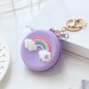Desenho Animado Fofo Redondo Silicone Porta-Moedas Mini Ins Bolsa Feminina para Guardar Moedas Carteira Feminina Bolsa para Fones de Ouvido